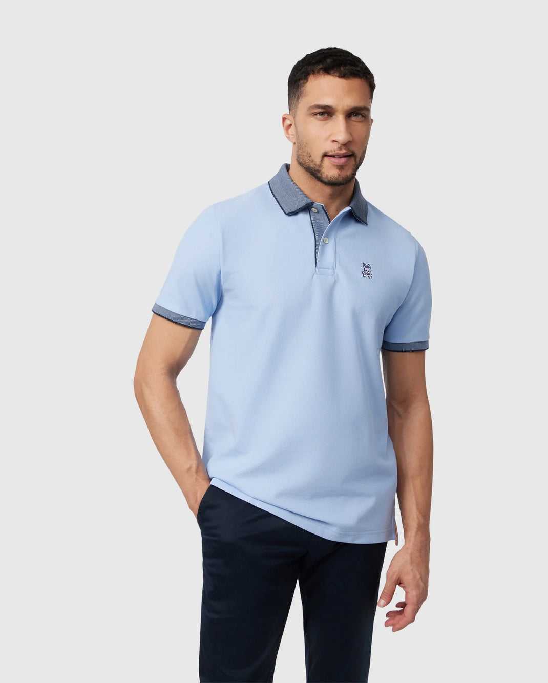 Polos Psycho Bunny Southport Pique Polo Shirt Serenity Homme | UPB-49764796